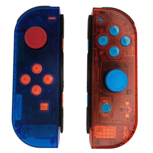 Custom Nintendo Switch Joy-Cons - Translucent Blue and Red