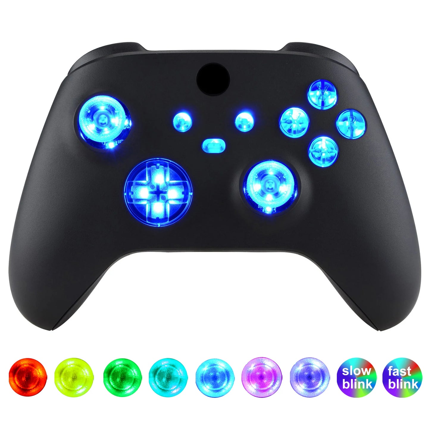 Xbox Series X / S Controller Modification - LED Kit with Replacement Face Buttons