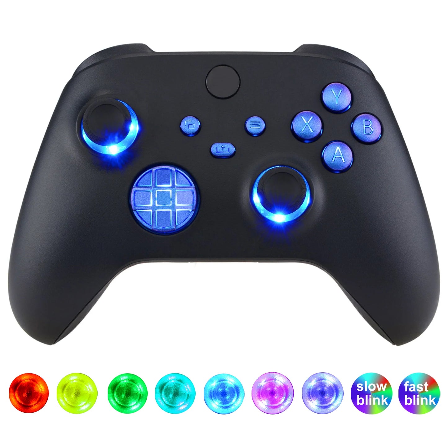 Xbox Series X / S Controller Modification - LED Kit with Replacement Face Buttons