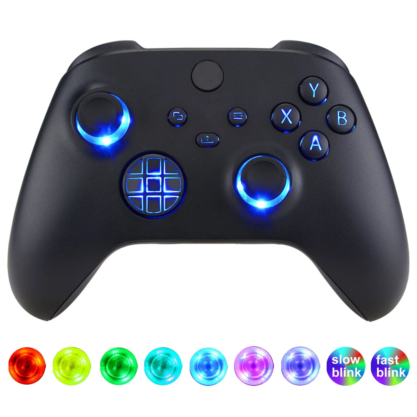 Xbox Series X / S Controller Modification - LED Kit with Replacement Face Buttons